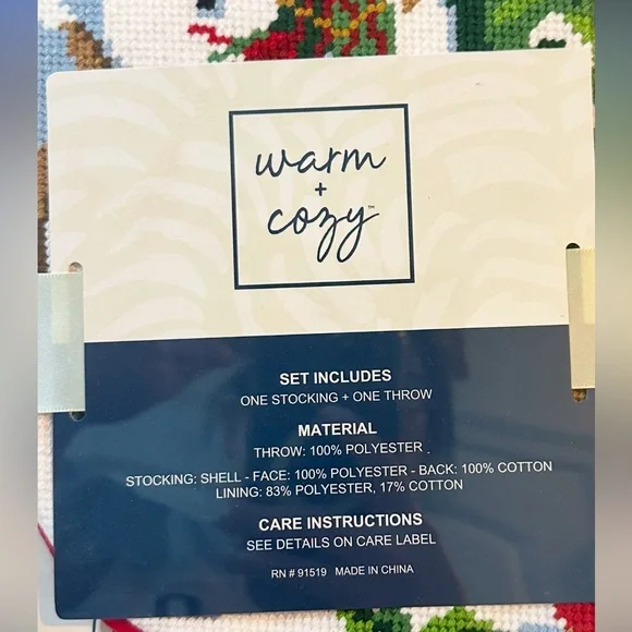 Warm & Cosy Stocking Quilt Set NIB